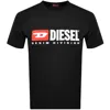Diesel T-shirt With Splashed-effect Logo In Black