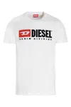 Diesel T-boxt-div Logo Printed T-shirt In White