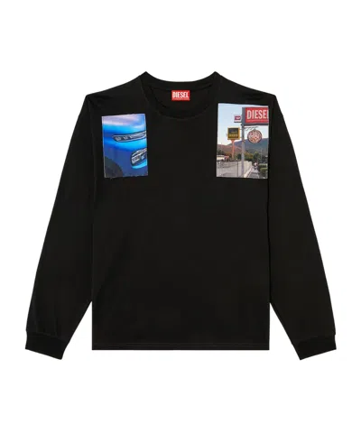 DIESEL T-BOXT-LS-T5 GRAPHIC-PRINT LONG-SLEEVE T-SHIRT