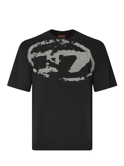 Diesel T-boxt-n14 Crewneck T-shirt In Black