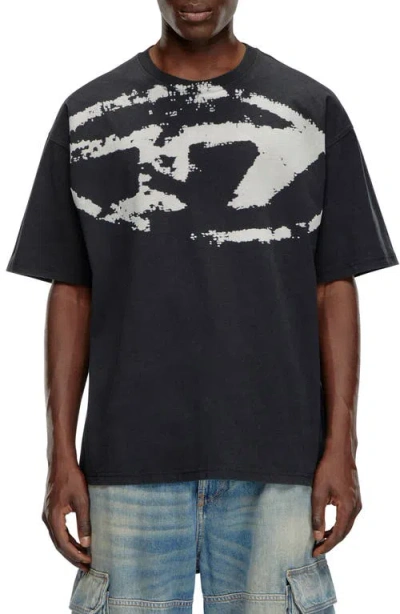 DIESEL DIESEL® T-BOXT-N14 FLOCKED LOGO T-SHIRT