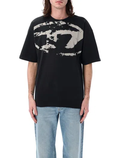 Diesel T-boxt-n14 Printed T-shirt In Black
