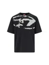 Diesel T-boxt-n14 T-shirt With Flocked Logo