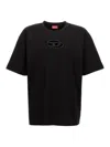 Diesel 't-boxt-od' Black Crewneck T-shirt With D Logo On The Front In Black