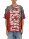 Diesel Crew Neck Distressed Graphic Print Short Sleeves T-shirt