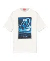 Diesel Mens 141 T-boxt Graphic-print Short-sleeve Cotton T-shirt In White