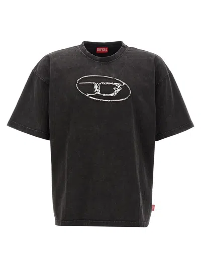 Diesel T-boxt-q22 T-shirt Black In Nero