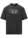Diesel T-boxt-q22 T-shirt Black In Grey