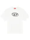 Diesel Faded T-shirt With Oval D Print In White