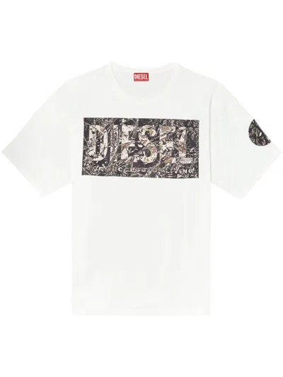 Diesel T-boxt-r22 T-shirt In White