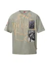Diesel T-boxt Slits R8 Graphic Patch T Shirt In Gray