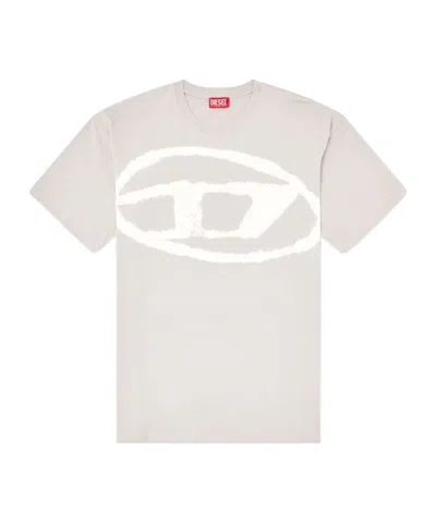 DIESEL DIESEL T-BOXT-BLEACH OVAL D LOGO T-SHIRT