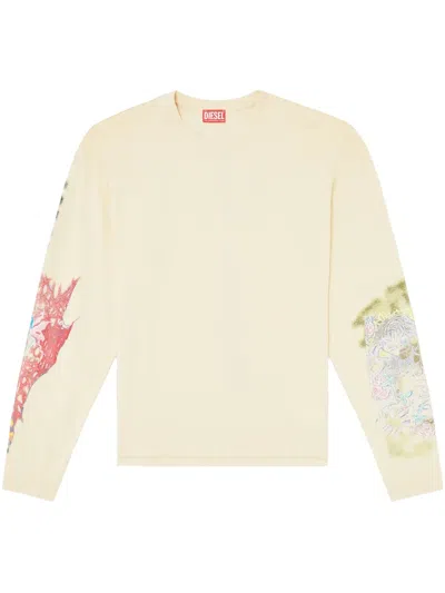 Diesel T-boxt T-shirt In Neutrals