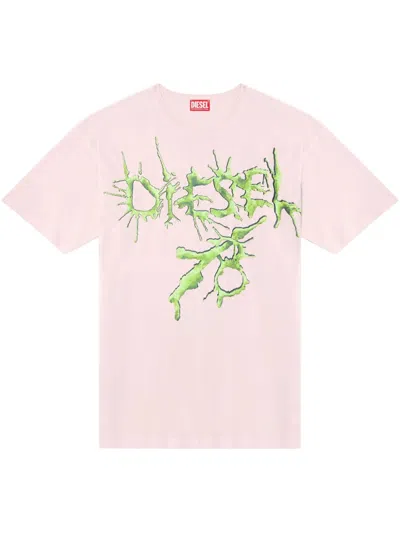 Diesel T-boxt T-shirt In Pink