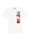 Diesel Mens 141 T-boxt-t3 Graphic-patch Cotton-jersey T-shirt In White