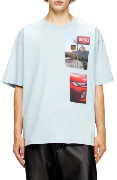Diesel ® T-boxt-t3 Graphic T-shirt In Blue