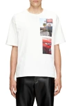 Diesel Mens 141 T-boxt-t3 Graphic-patch Cotton-jersey T-shirt In White