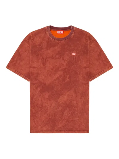 Diesel Jersey T-shirt With Logo In Brown
