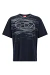 Diesel Cotton T-shirt With Oval D Print In Black