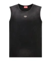 Diesel Faded Tank Top With Cut-out Oval D
