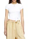 Diesel T-shirt With Wrap Ties In White