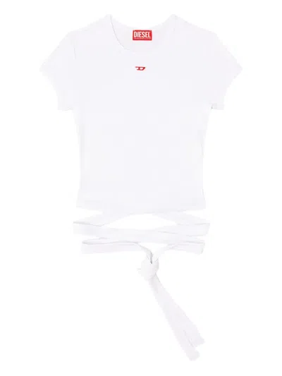 DIESEL T-BUNNY-TAIL KNOT-DETAIL T-SHIRT