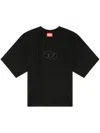 Diesel "t-buxt-crop-od" T-shirt In Black