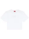 Diesel Women T-buxt-crop-out T-shirt In White