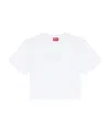 Diesel T-buxt-crop-od Cotton T-shirt In White