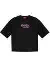 Diesel Black T-buxt-crop-od T-shirt In Black