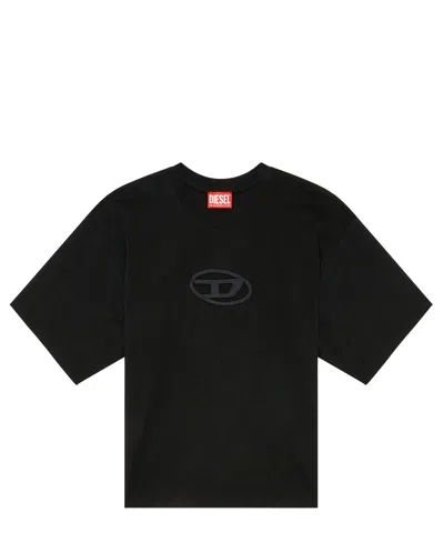 Diesel T-buxt-crop-od T-shirt In Black