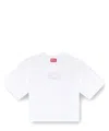 Diesel T-buxt-crop-od Cotton T-shirt In White