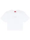 Diesel Women T-buxt-crop-out T-shirt In White