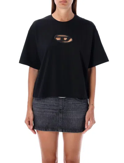 Diesel T-buxt Crop T-shirt In Black