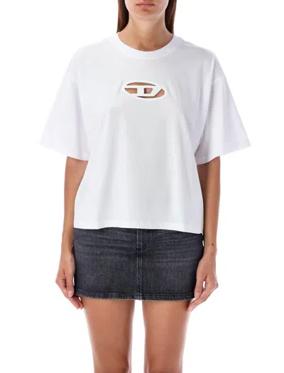 Diesel T-buxt Crop T-shirt In White