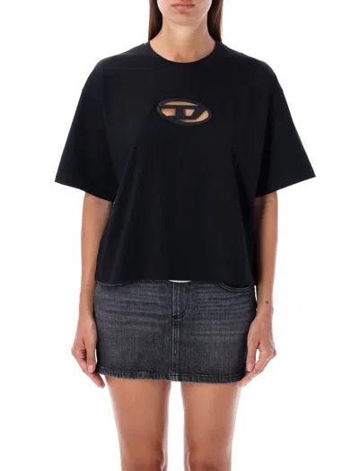 Diesel T-buxt Crop T-shirt In Black