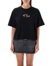 Diesel "t-buxt-crop-od" T-shirt In Black