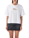 Diesel T-shirt T-buxt-crop-od White In White
