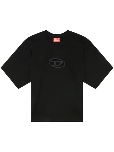 DIESEL T BUXT CROP T-SHIRT WOMAN BLACK