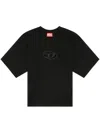 Diesel "t-buxt-crop-od" T-shirt In Black