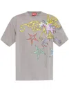 Diesel Gray T-buxt-q1 T-shirt In Grey