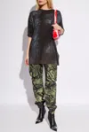 Diesel ‘t-buxt' T-shirt With Logo In Grey