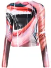 Diesel T-clauzi-m1 Graphic-print Stretch T-shirt In Red