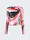 Diesel T-clauzi-m1 Graphic-print Stretch T-shirt In Pink
