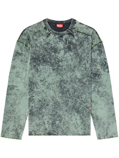 Diesel T-crahor-ls-r1 T-shirt In Green