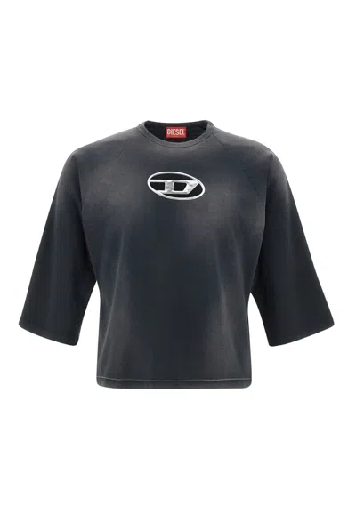 Diesel T Croxt Cotton T-shirt In Black