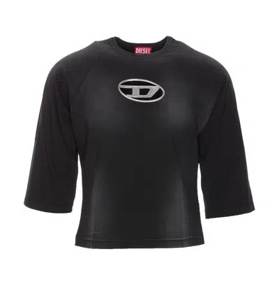 Diesel T-croxt Logo T-shirt In Black