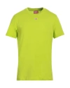 Diesel T-diegor-d Man T-shirt Acid Green Size M Cotton