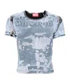 Diesel T-ele Abstract-print T-shirt In Blue
