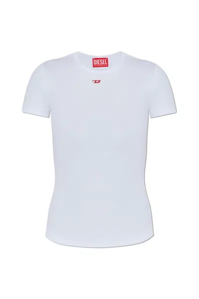Diesel T-ele-long-d T-shirt In Bianco